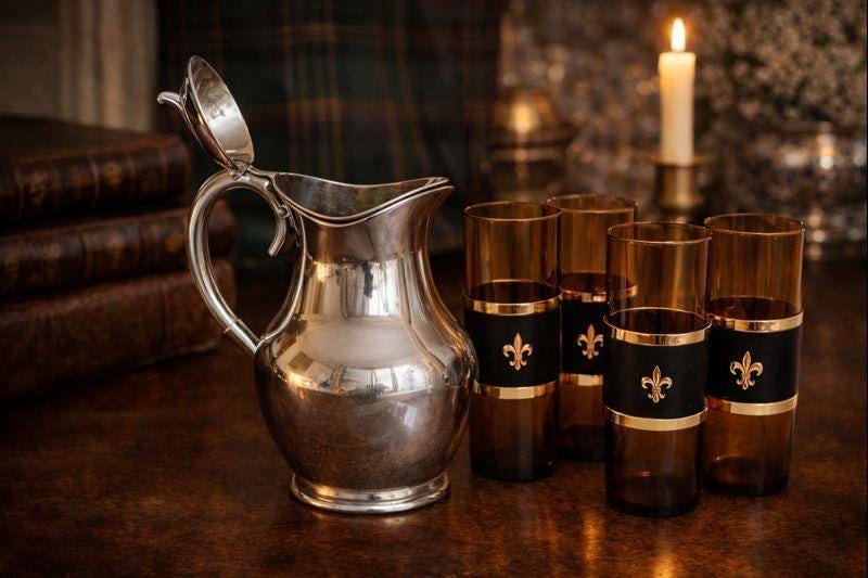Vintage Silver-Plated Water Jug EPBM | Made in England | Ralph Lauren Inspired Country House Silverware