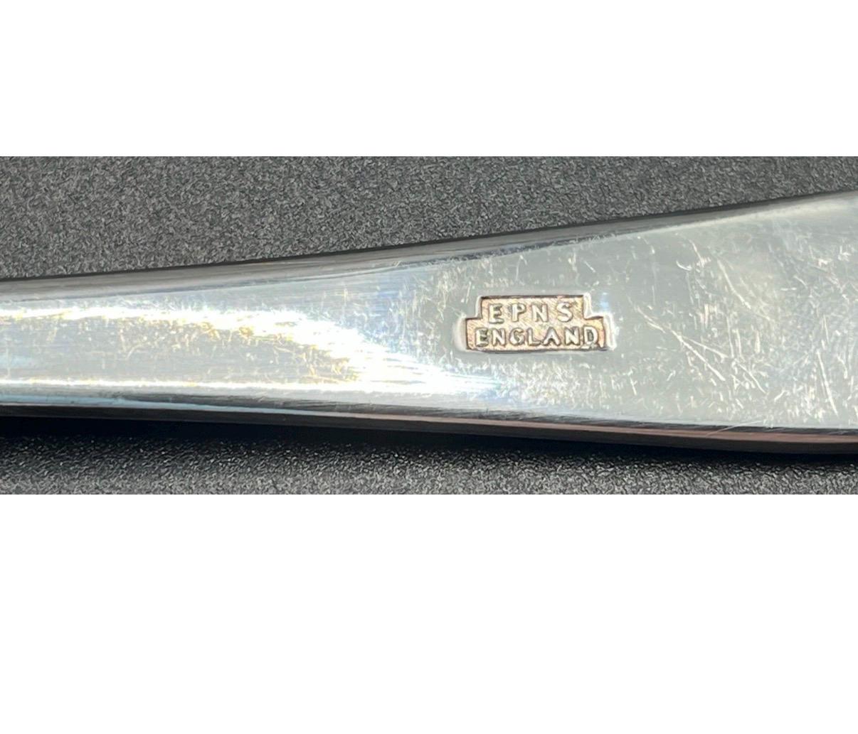 Vintage EPNS Silver Salad Servers | Fruit Motif, Original Box