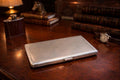 Vintage White Metal Cigarette Case | Mid Century Gentlemans Accessory | Classic Tobacco Case | Heritage Gift