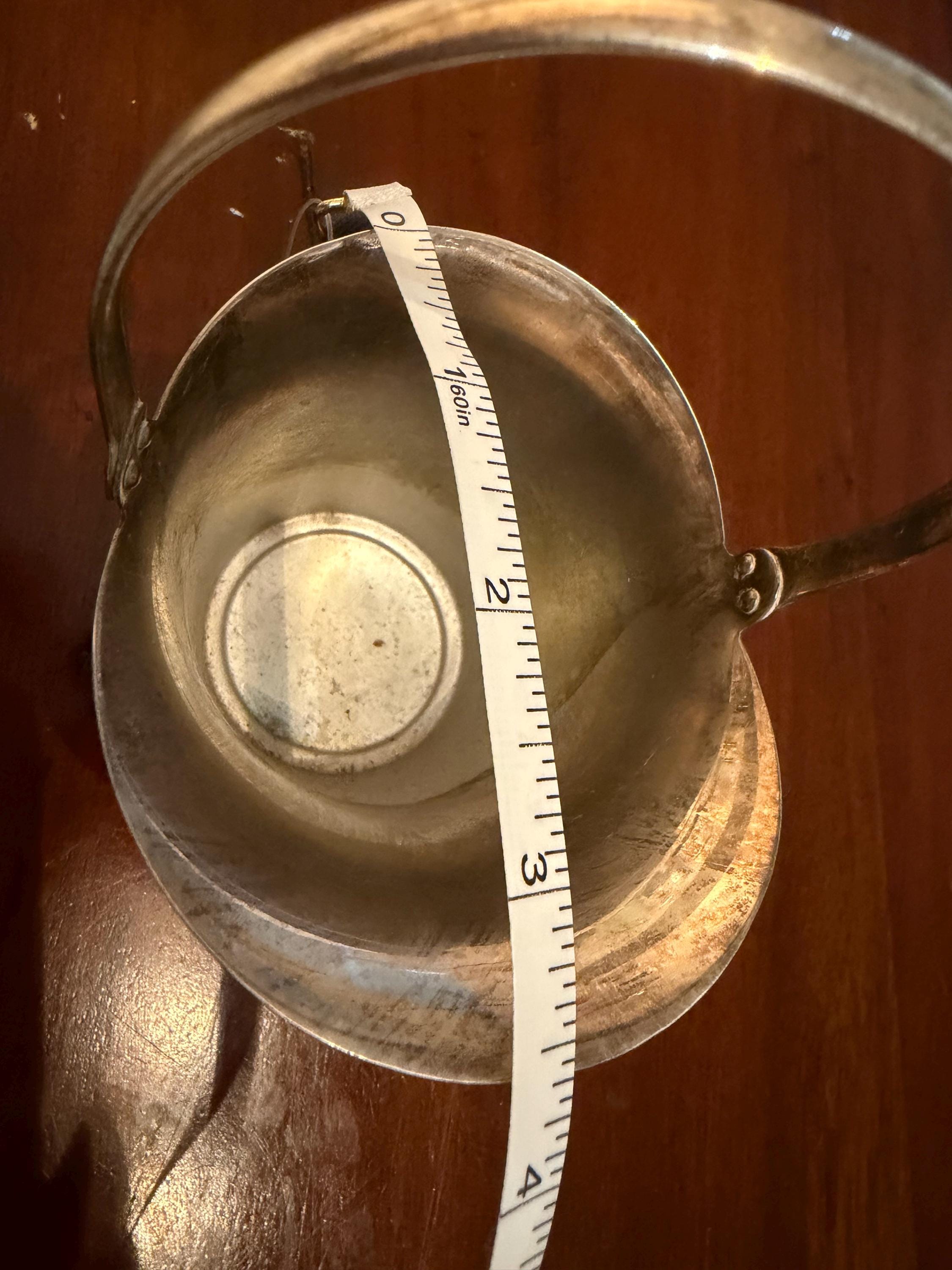 Vintage Silver Plate Sugar Scuttle  Miniature Fireside Coal Bucket, English Tableware