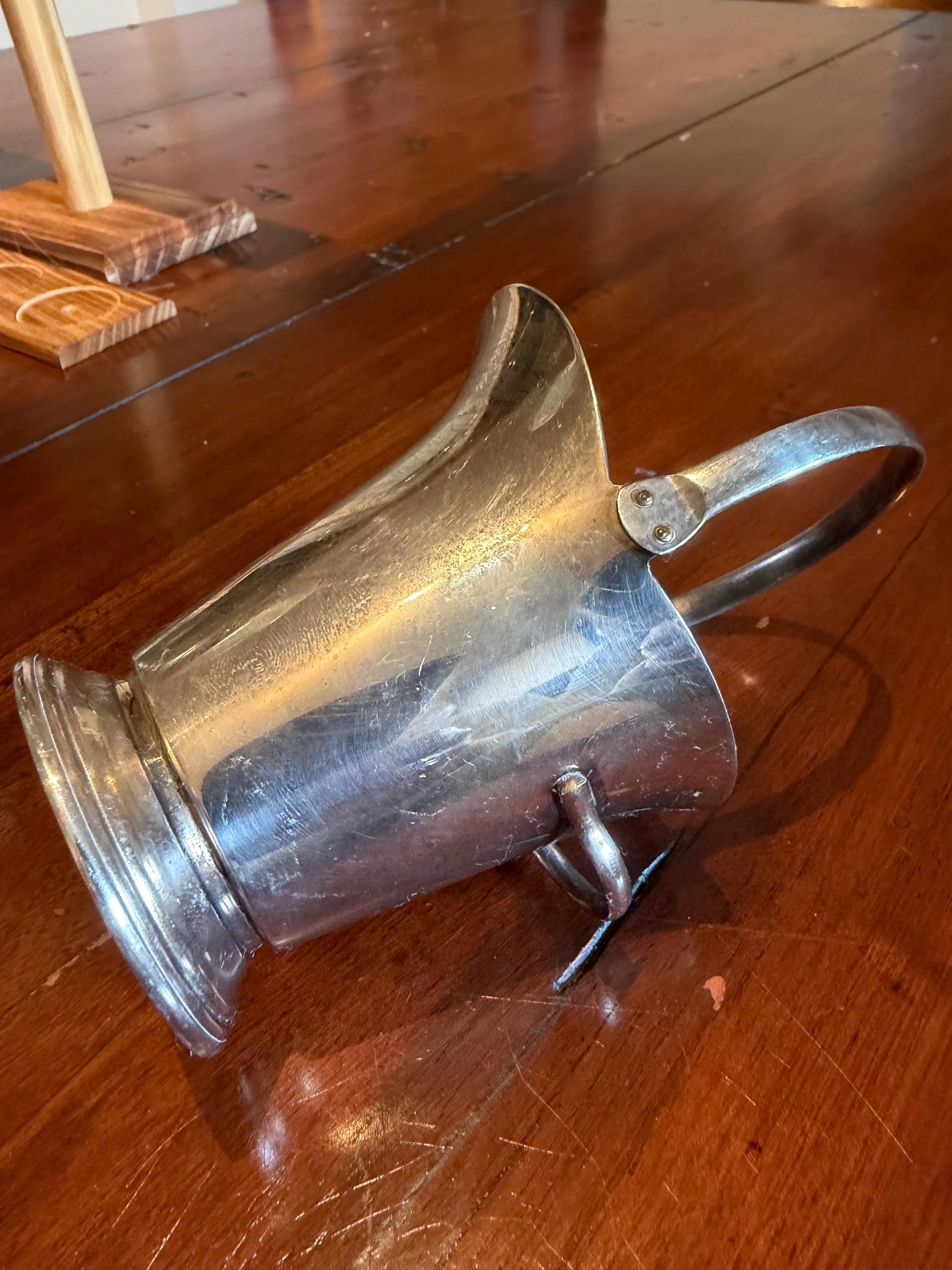 Vintage Silver Plate Sugar Scuttle  Miniature Fireside Coal Bucket, English Tableware