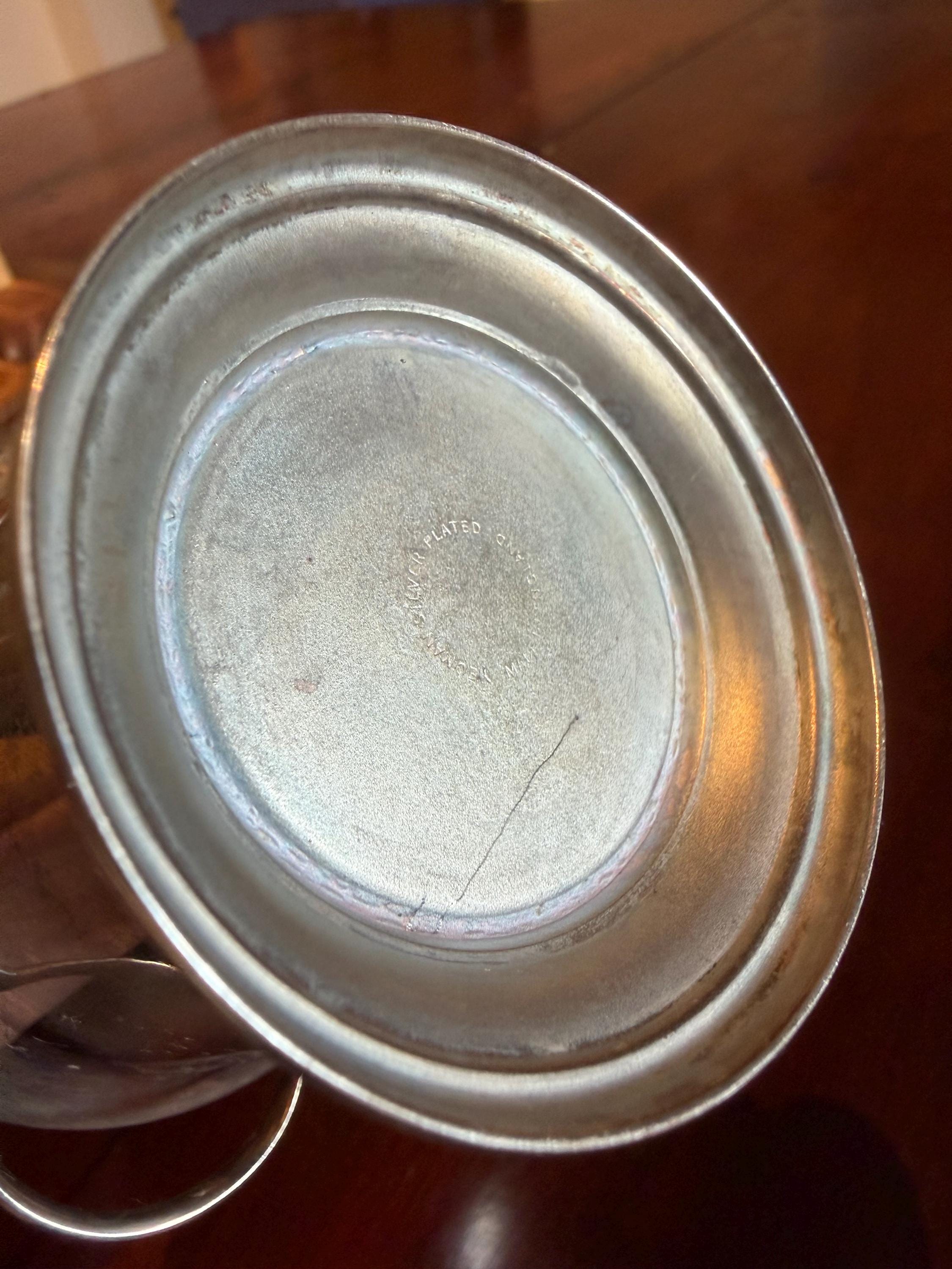Vintage Silver Plate Sugar Scuttle  Miniature Fireside Coal Bucket, English Tableware