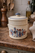Vintage Sarreguemines Ribeauvillé Foie Gras Pot | Alsatian Folk Art Earthenware Jar