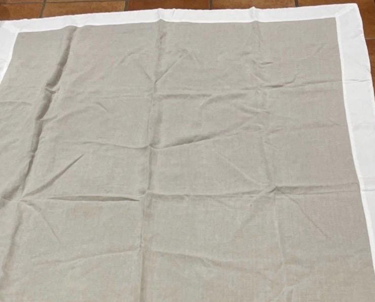 Vintage French Linen Tablecloth | Natural Washed Rustic Farmhouse Dining Cloth