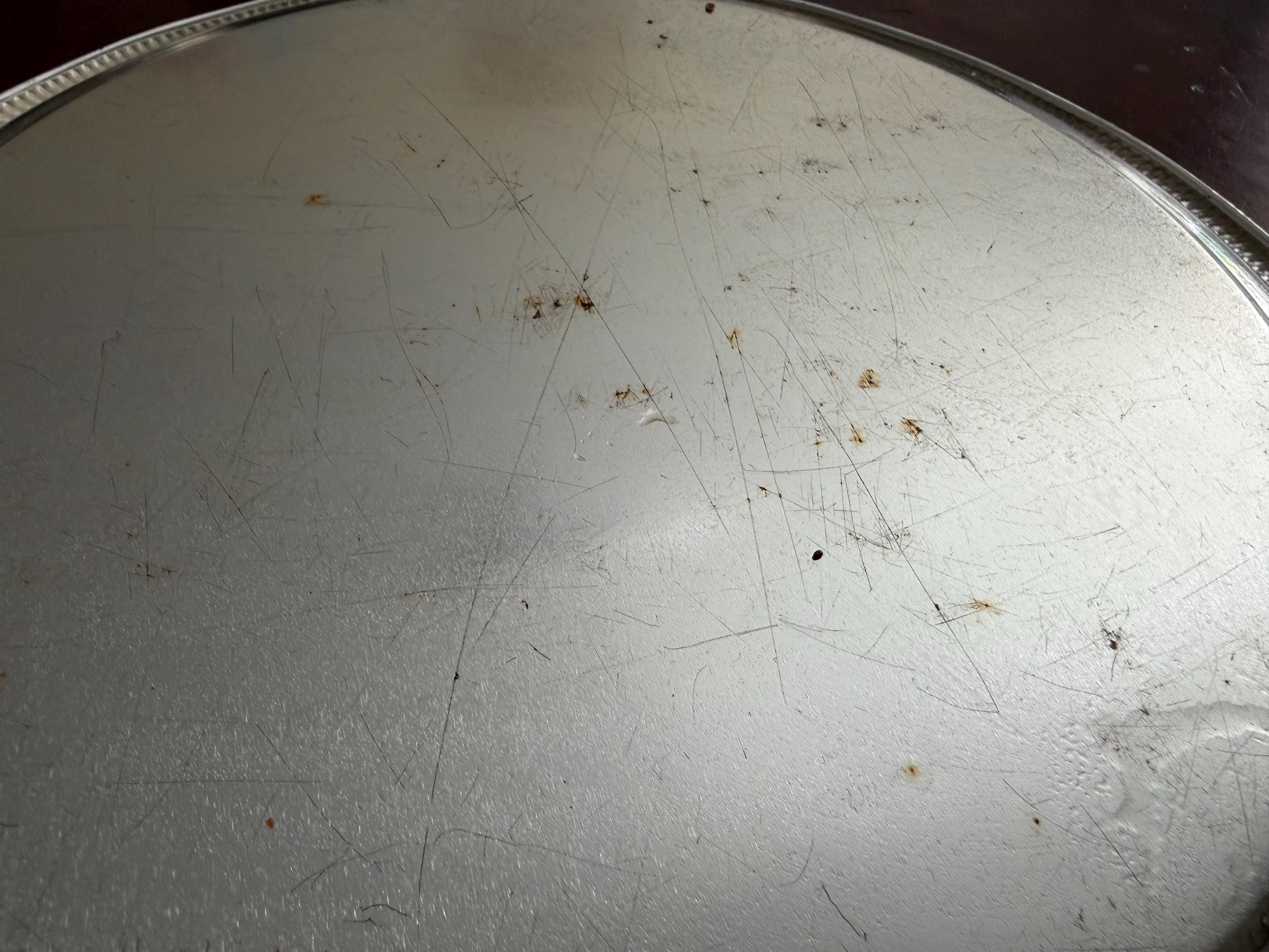 Vintage Silver Plated Oval Gallery Tray with Pierced Edge | Ornate Engraved Serving Tray | Decorative Coffee Table Tray | Vintage Home Decor