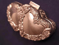 Vintage 1990s Silver Plated Double Heart Trinket Box  Red Velvet Lined Jewellery Keepsake Box  Engravable Love Gift