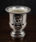 Vintage Viners of Sheffield England Silver Plated Lion Head Urn, Mini Wine Cooler, Toothpick Holder, Silver Plate Vase, Vintage Barware