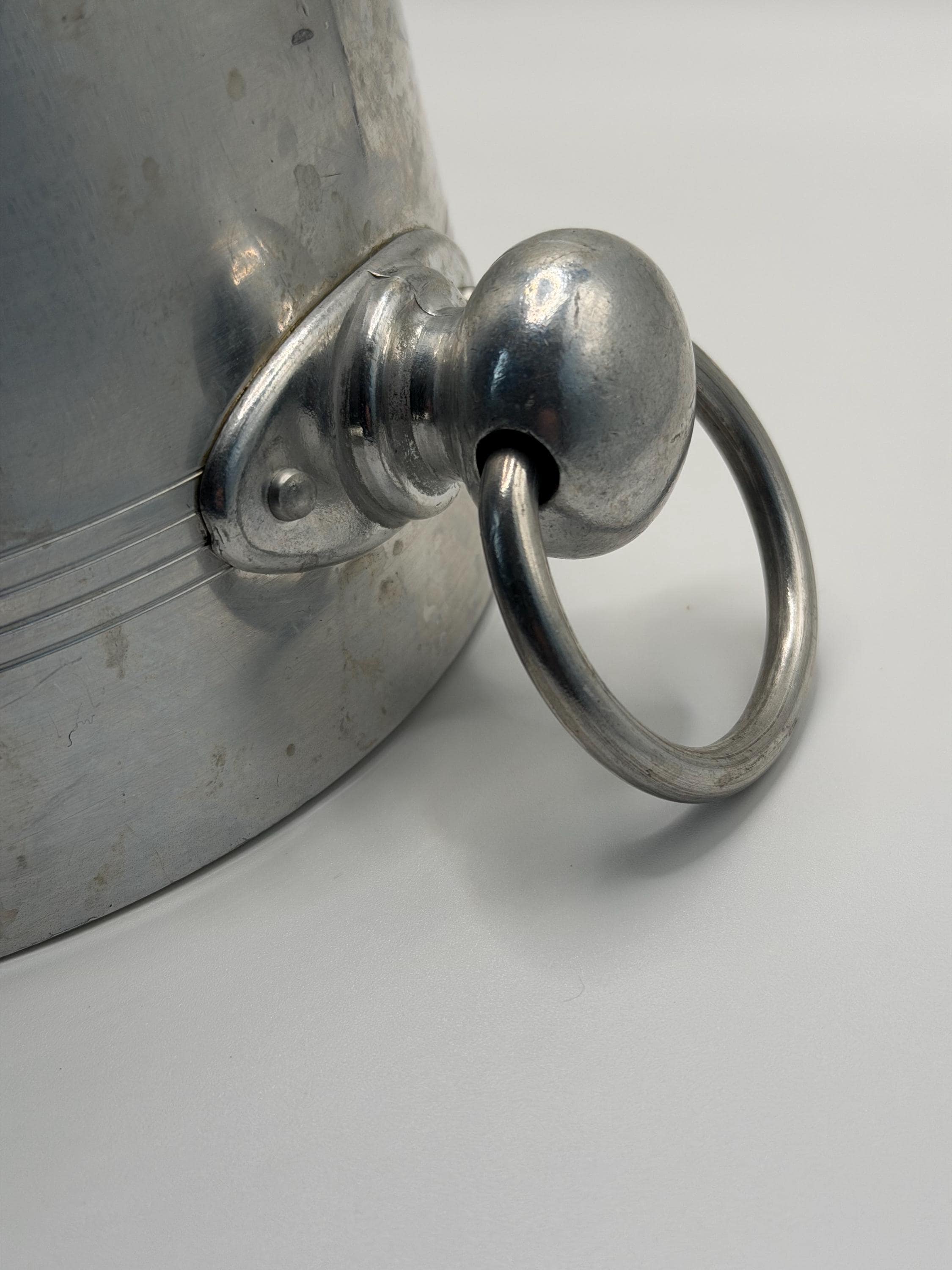 Vintage French Champagne Bucket / Wine Cooler  Made in France  Silver Champagne Cooler  French Barware  Country House Decor