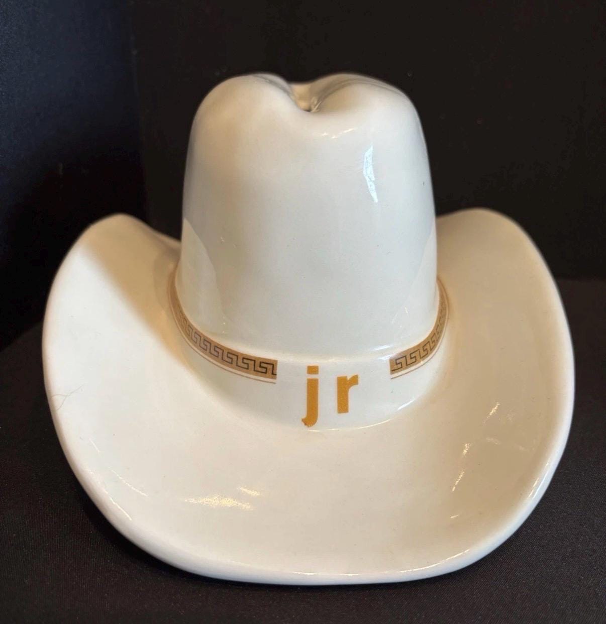 Vintage Ceramic Cowboy Hat Money Box | Retro Western Decor | Dallas Inspired Americana | Cowboy Hat Coin Bank | Country Home Decor