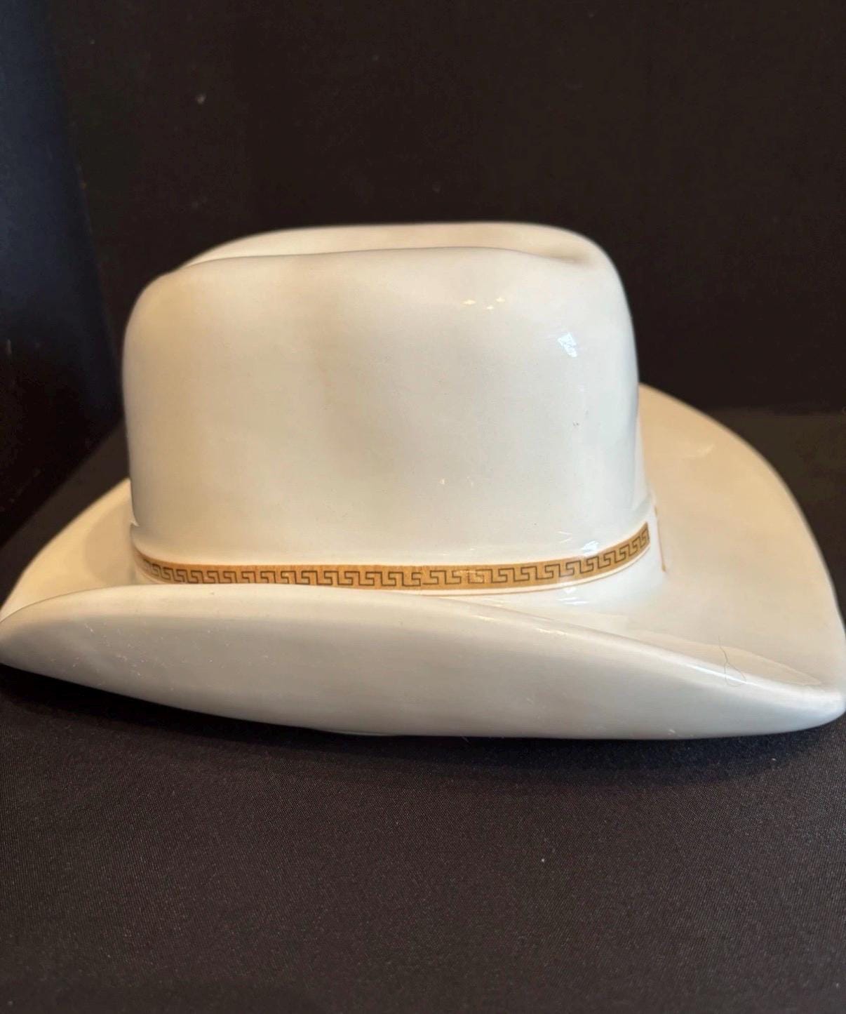 Vintage Ceramic Cowboy Hat Money Box | Retro Western Decor | Dallas Inspired Americana | Cowboy Hat Coin Bank | Country Home Decor