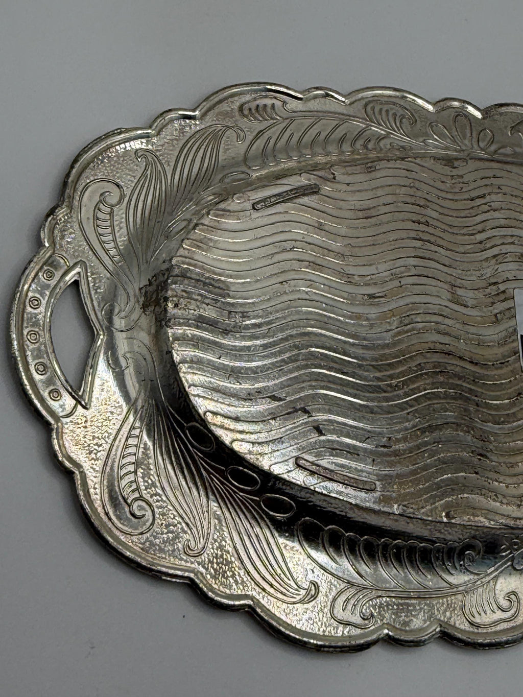 Vintage Highlands Silver Plated Tray | Small Ornate Silver Tray | Floral Silver Plate Vanity Tray | Vintage Serving Tray | Cottage Home Deco