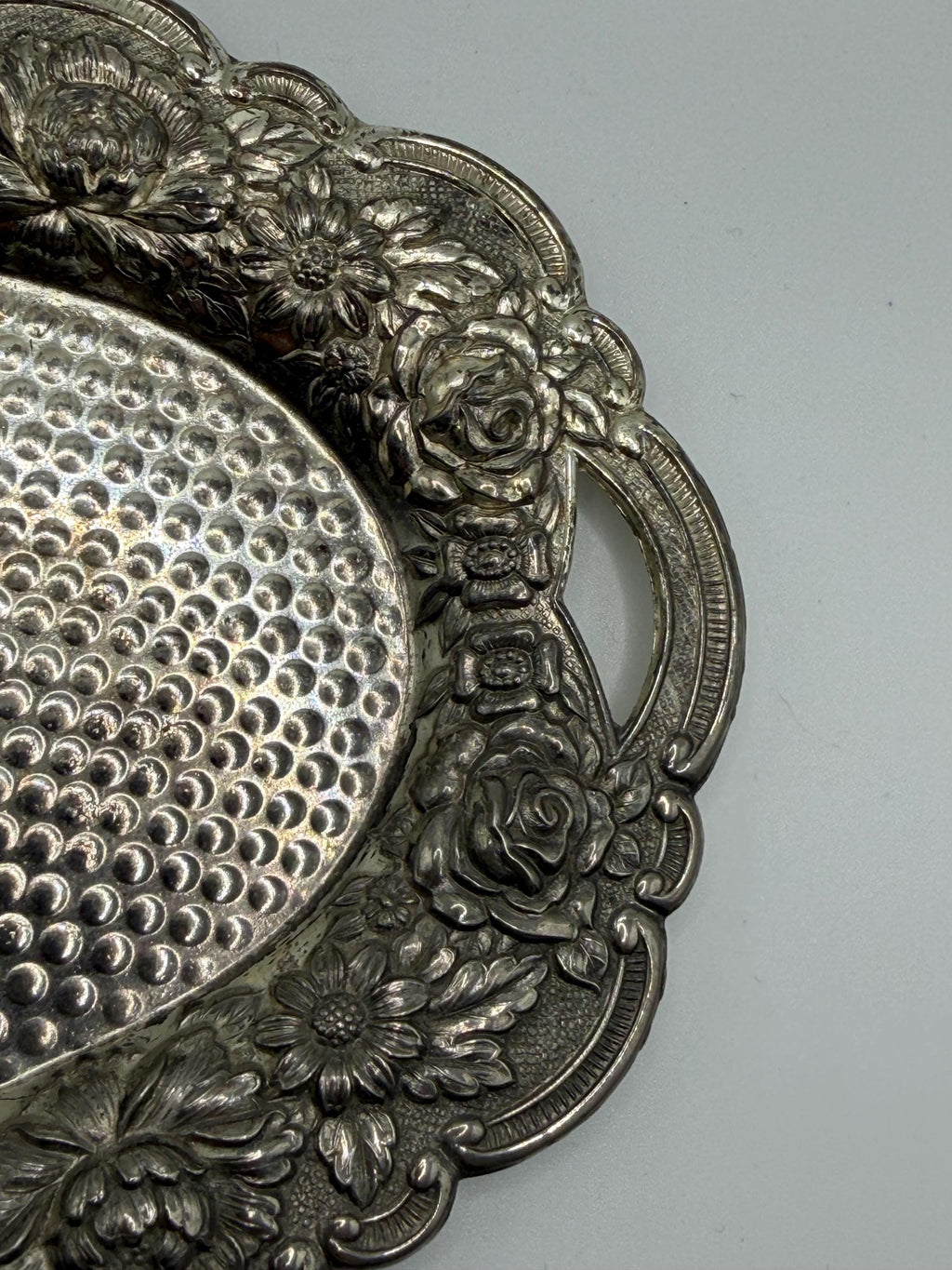 Vintage Highlands Silver Plated Tray | Small Ornate Silver Tray | Floral Silver Plate Vanity Tray | Vintage Serving Tray | Cottage Home Deco