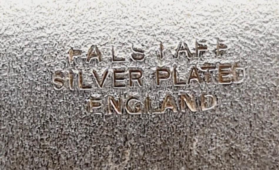 Vintage Falstaff England Silver Plated Oval Ribbed Tray  England  Decorative Serving Dish / Bread Tray