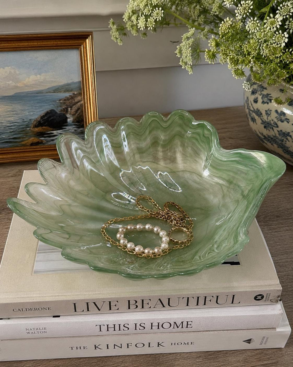 Vintage Cut Glass Crystal Plate Star and Hobnail Pattern, Pressed Glass Serving Plate, Scalloped Edge Dish, Dessert Plate, Vintage Glassware