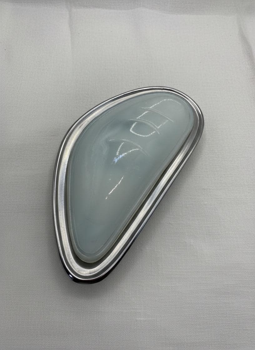 Vintage Shell Shaped Caviar Dish with Removable Glass Insert | Silver Clam Shell Dish | Nautical Decor | Coastal Tableware