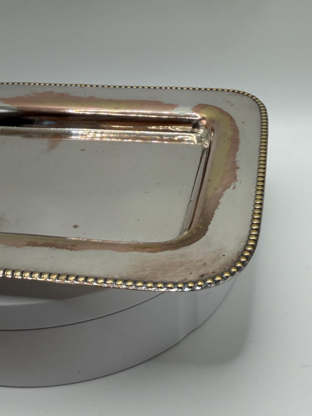 English Art Deco Silver Plated Entrée Dish by MANCO  Vintage Covered Serving Dish  Beaded Edge Silver Plate  English Tableware  Country