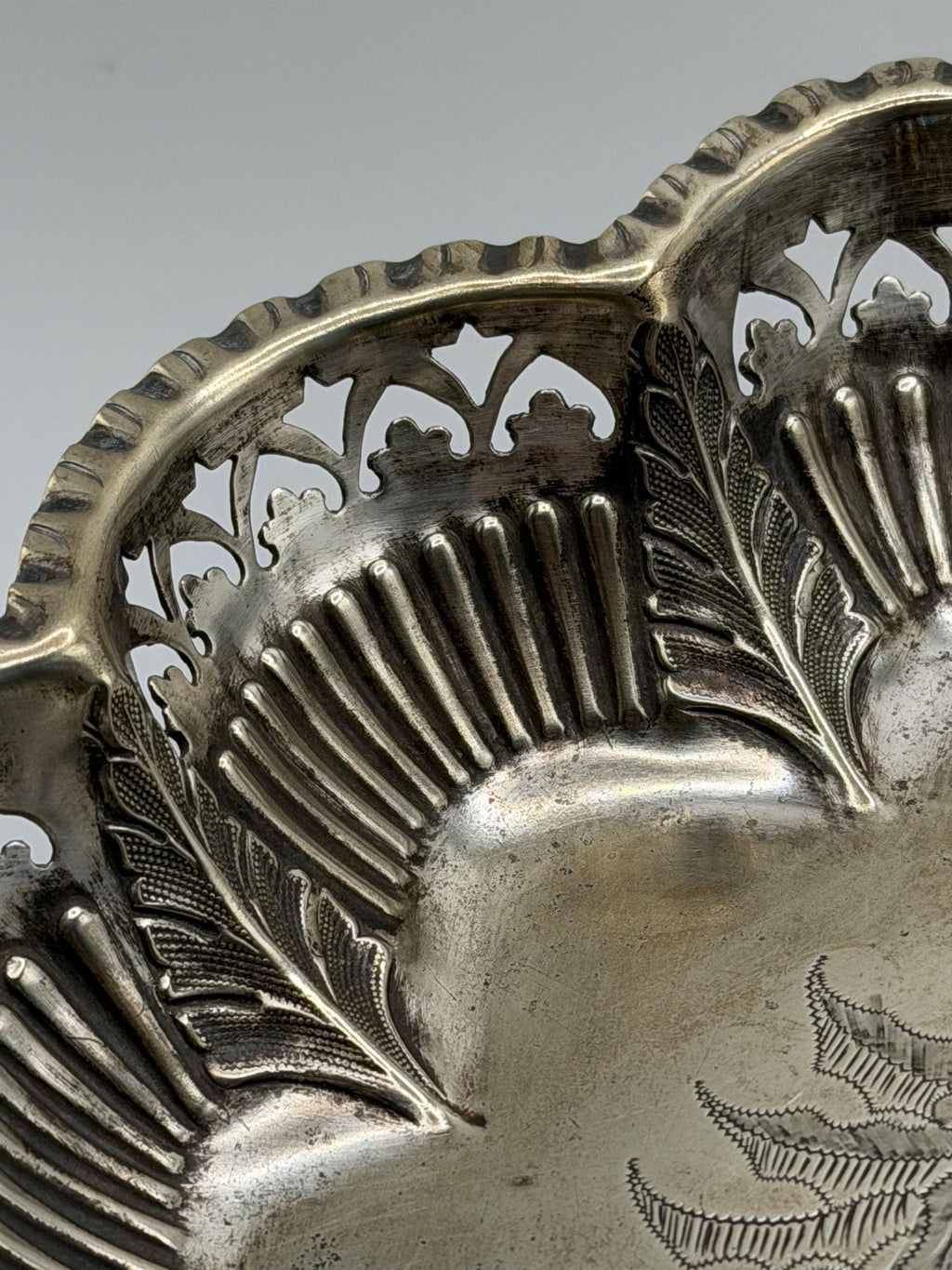 Antique Edwardian Silver Plate Swing Handle Basket Bowl | Cooper Brothers Sheffield | Pierced Silver Fruit Bowl | Ralph Lauren Style Decor