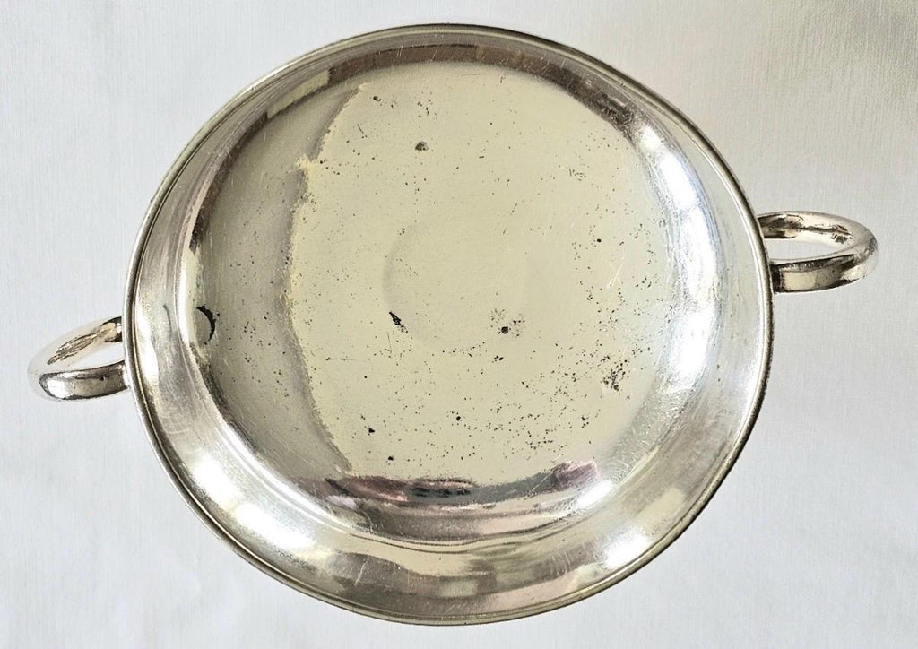 English Silver Plated Bon Bon Dish / Pedestal Bowl with Twin Handles