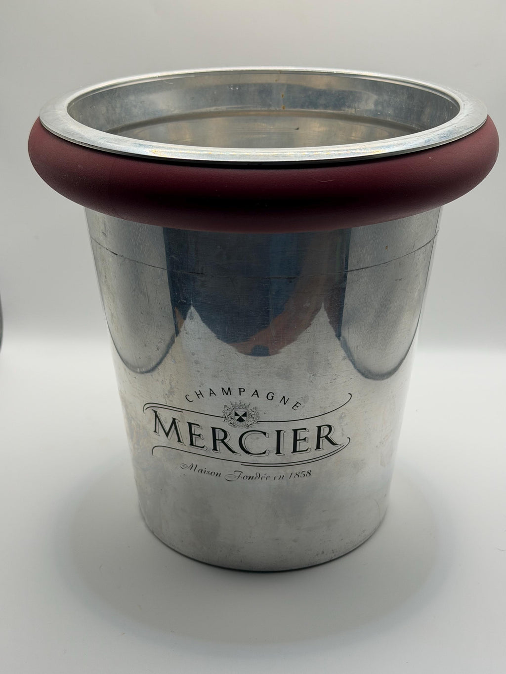 Vintage Mercier Floating Champagne Bucket | French Champagne Advertising | Poolside Champagne Cooler | Vintage Barware | Mercier Champagne