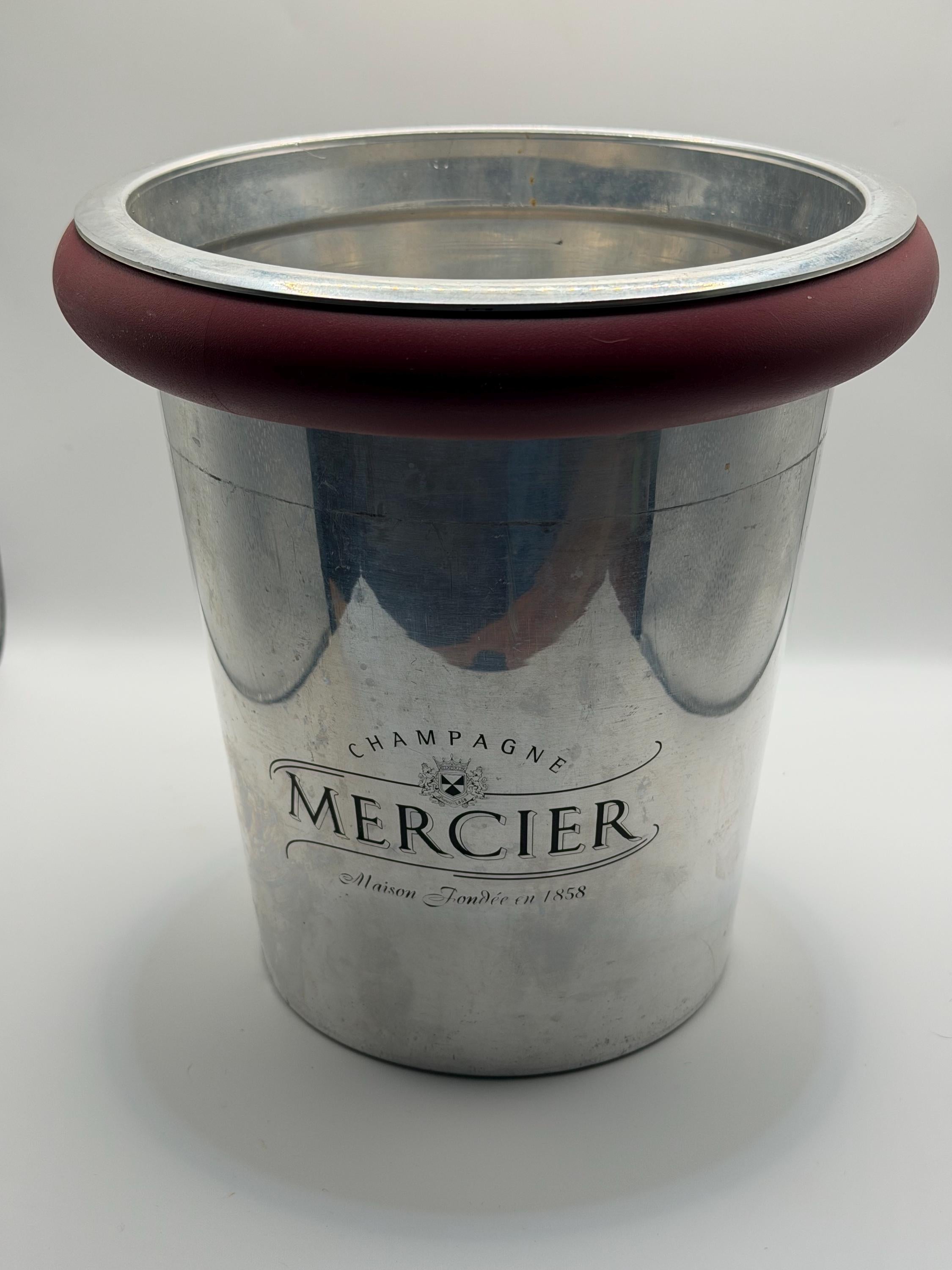 Vintage Mercier Floating Champagne Bucket | French Champagne Advertising | Poolside Champagne Cooler | Vintage Barware | Mercier Champagne