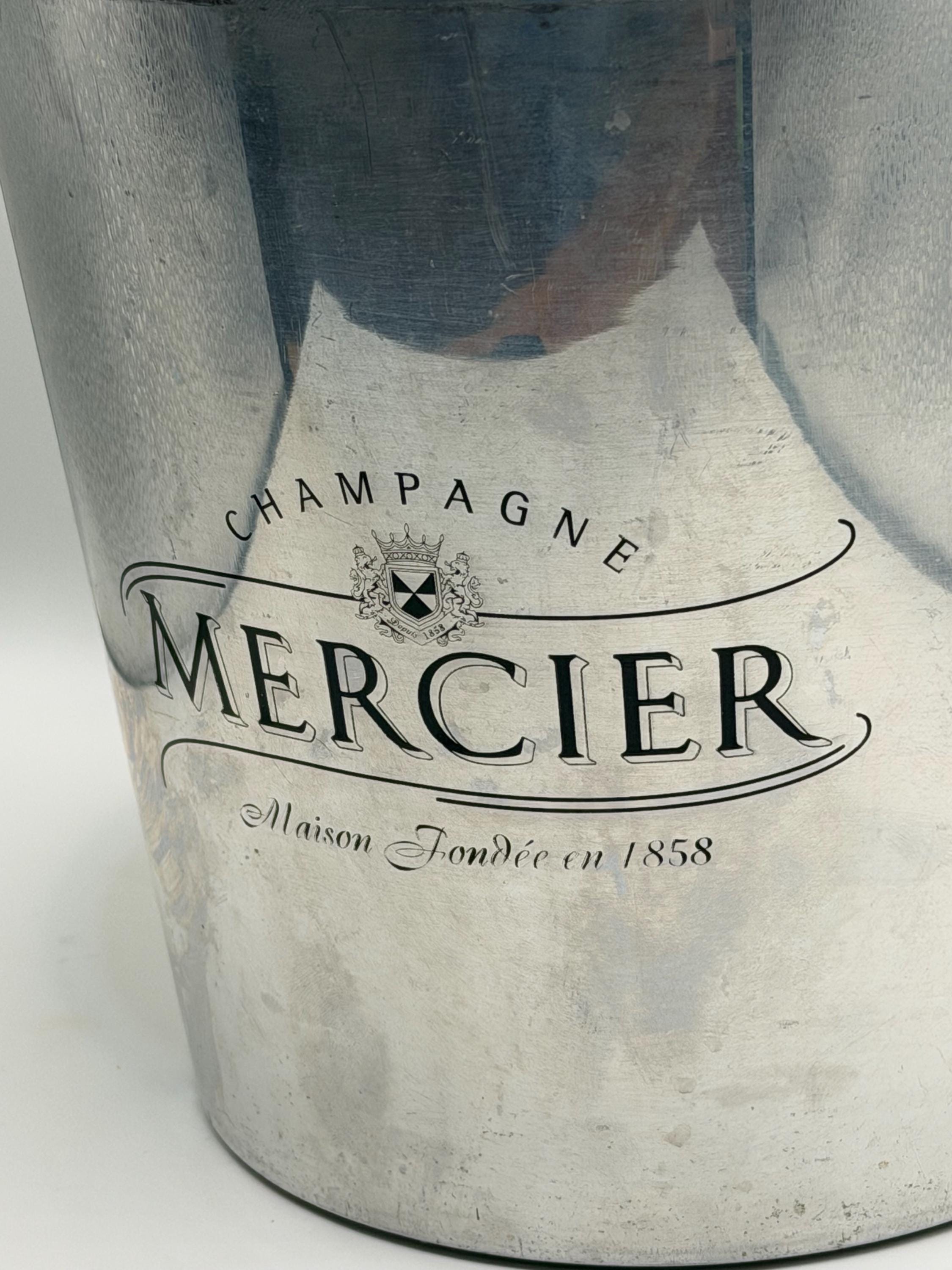 Vintage Mercier Floating Champagne Bucket | French Champagne Advertising | Poolside Champagne Cooler | Vintage Barware | Mercier Champagne