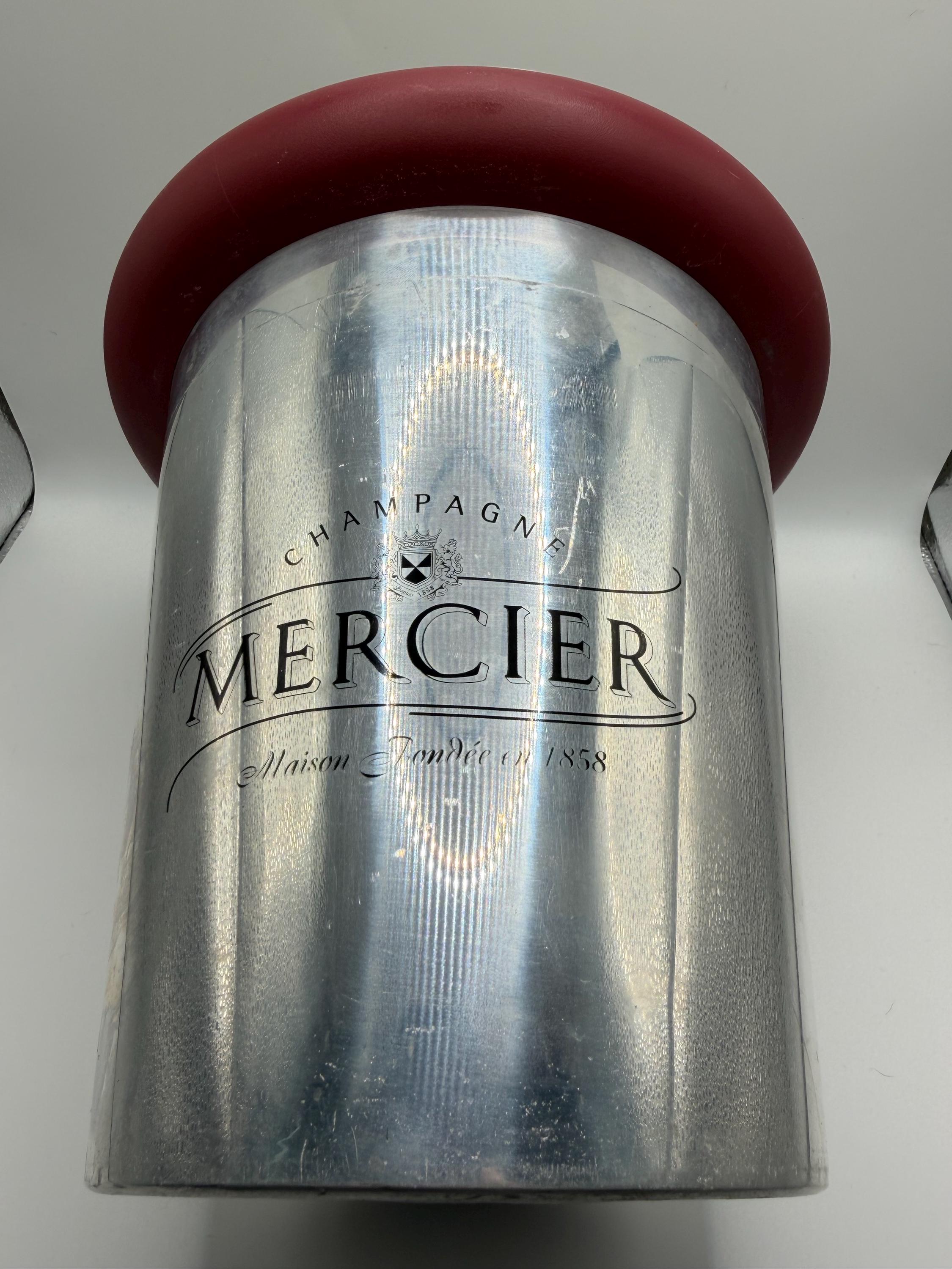 Vintage Mercier Floating Champagne Bucket | French Champagne Advertising | Poolside Champagne Cooler | Vintage Barware | Mercier Champagne