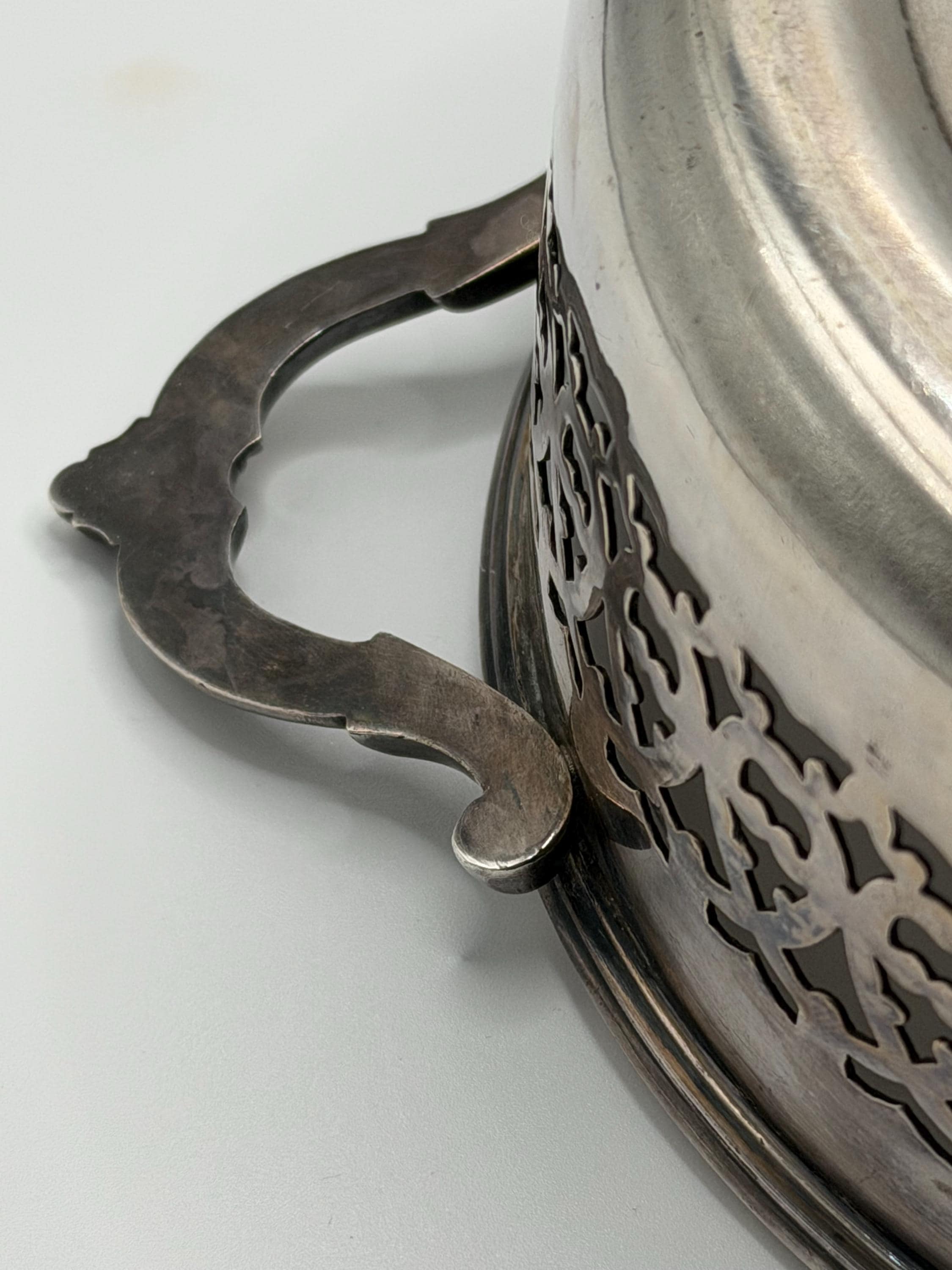 Antique Victorian Silver Plate Pierced Bowl | Martin Hall & Co Sheffield | EPGS Bonbon Dish | Gothic Fruit Bowl | English Antique Centrepiec