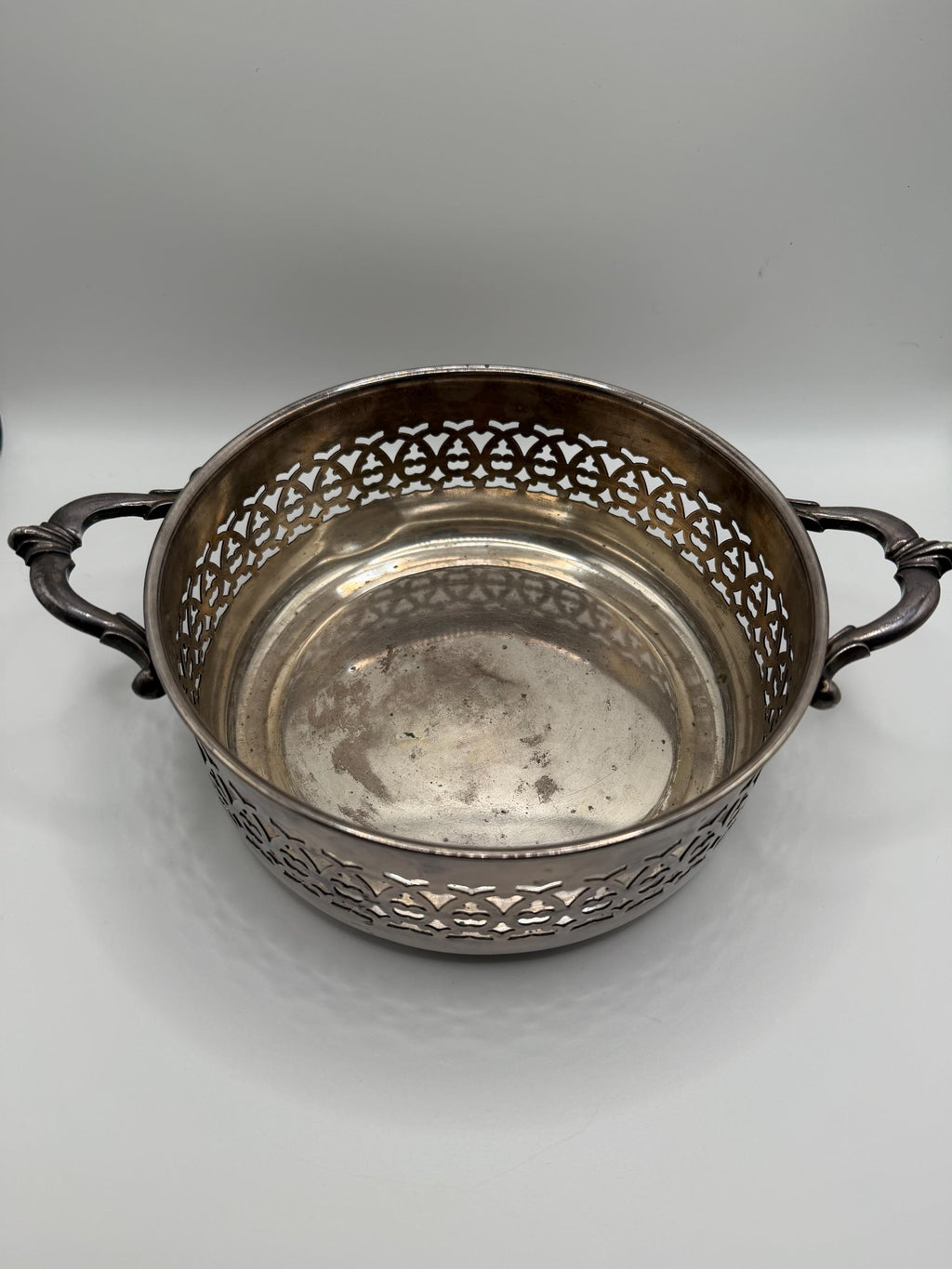 Antique Victorian Silver Plate Pierced Bowl | Martin Hall & Co Sheffield | EPGS Bonbon Dish | Gothic Fruit Bowl | English Antique Centrepiec