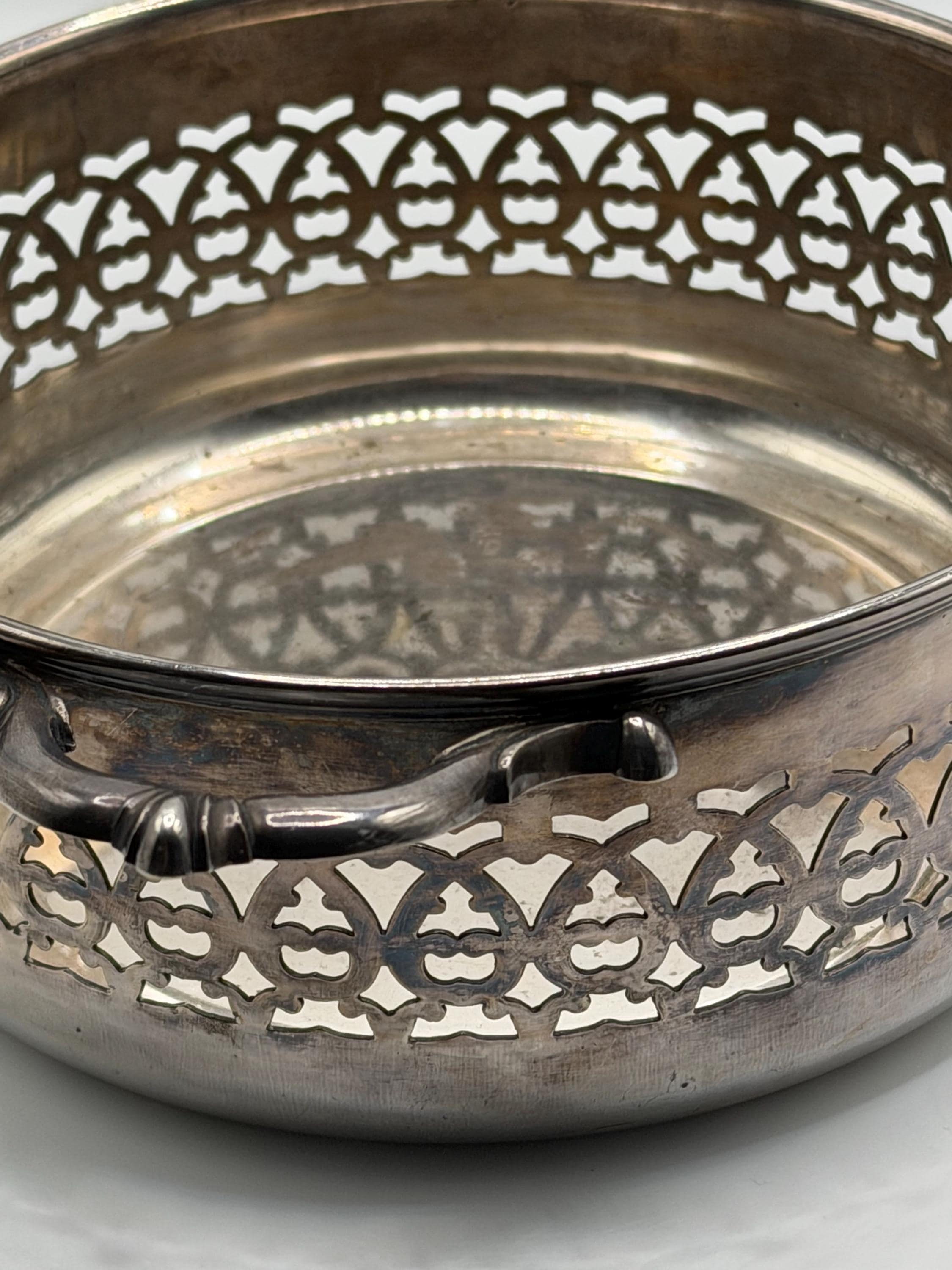 Antique Victorian Silver Plate Pierced Bowl | Martin Hall & Co Sheffield | EPGS Bonbon Dish | Gothic Fruit Bowl | English Antique Centrepiec