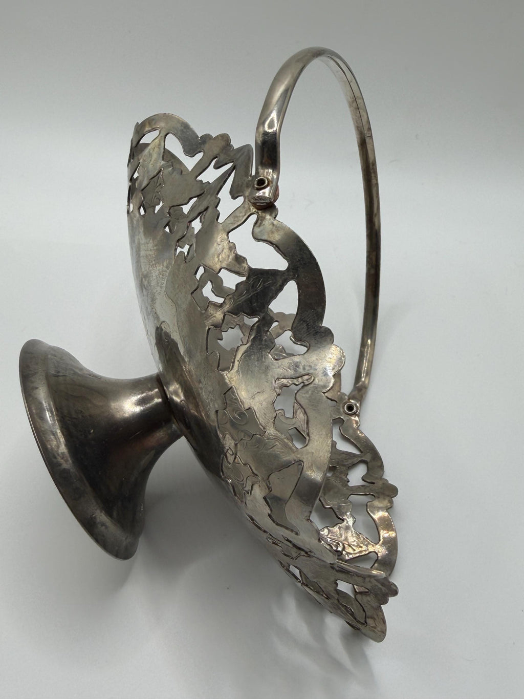 Antique Victorian Silver Plate Pierced Bowl | Martin Hall & Co Sheffield | EPGS Bonbon Dish | Gothic Fruit Bowl | English Antique Centrepiec