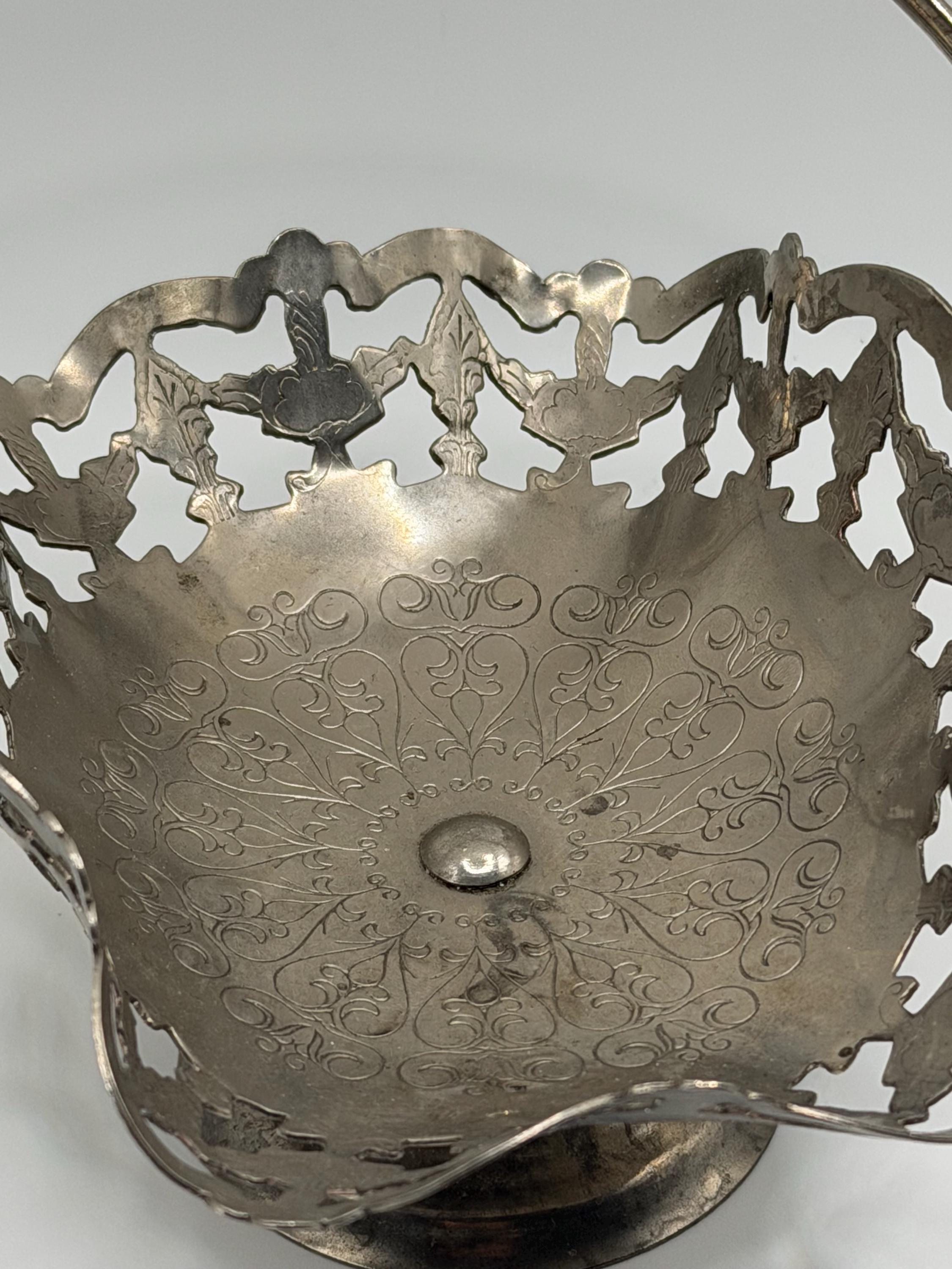 Antique Victorian Silver Plate Pierced Bowl | Martin Hall & Co Sheffield | EPGS Bonbon Dish | Gothic Fruit Bowl | English Antique Centrepiec