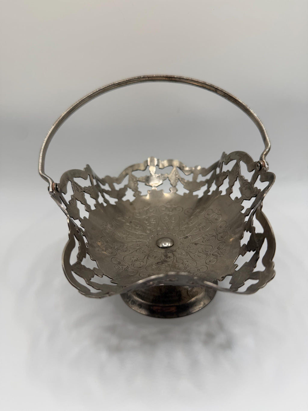 Antique Victorian Silver Plate Pierced Bowl | Martin Hall & Co Sheffield | EPGS Bonbon Dish | Gothic Fruit Bowl | English Antique Centrepiec