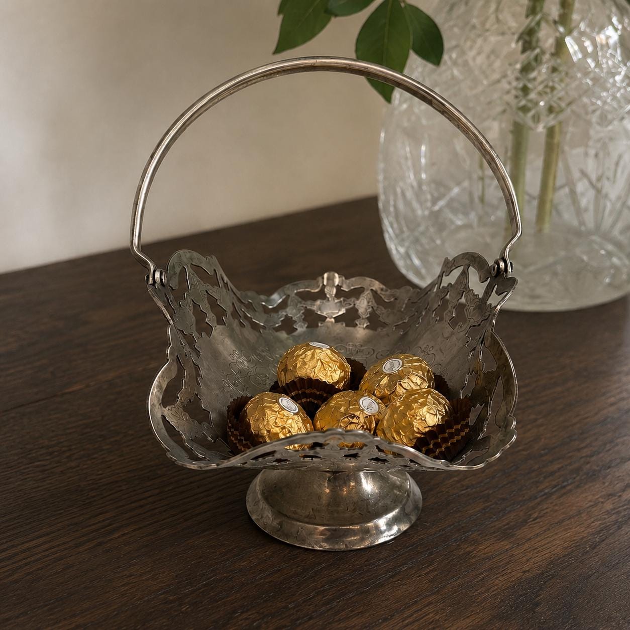 Antique Victorian Silver Plate Pierced Bowl | Martin Hall & Co Sheffield | EPGS Bonbon Dish | Gothic Fruit Bowl | English Antique Centrepiec
