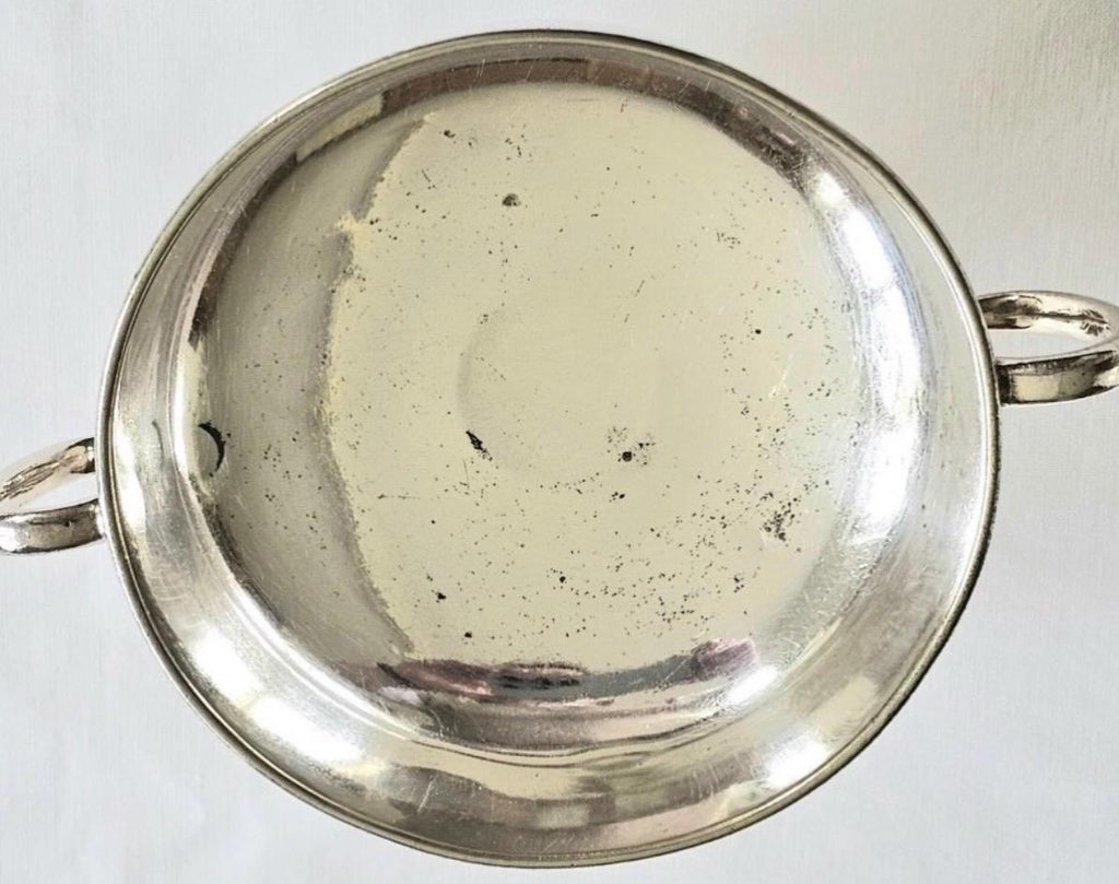 English Silver Plated Bon Bon Dish / Pedestal Bowl with Twin Handles | EPNS | Vintage English Silver Plate