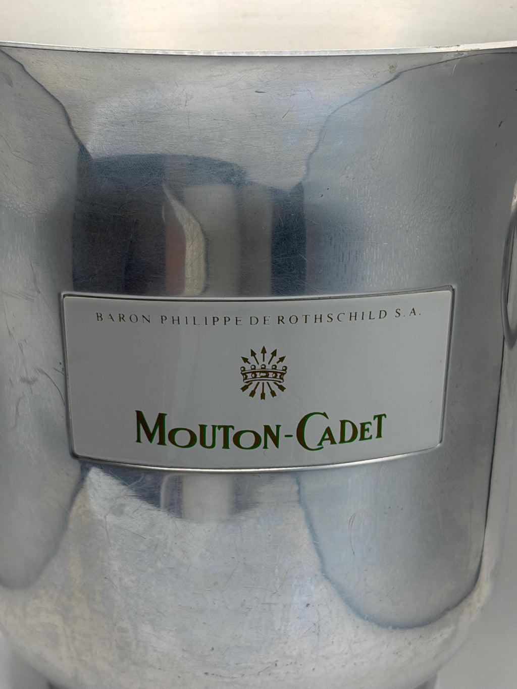 Vintage French Mouton Cadet Champagne Bucket | Argit France Wine Cooler | Baron Philippe de Rothschild | Vintage Aluminium Ice Bucket | Fren