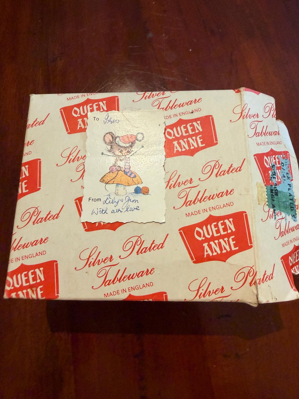 Vintage Queen Anne Clam Shell Butter Dish with Original Glass Insert & Original Box