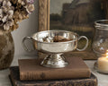 English Silver Plated Bon Bon Dish / Pedestal Bowl with Twin Handles