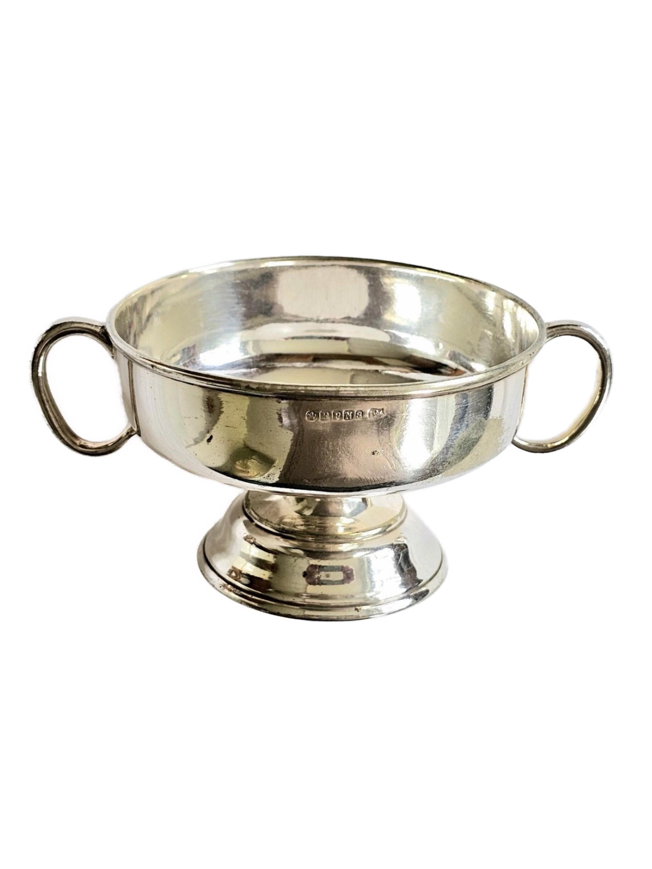 English Silver Plated Bon Bon Dish / Pedestal Bowl with Twin Handles