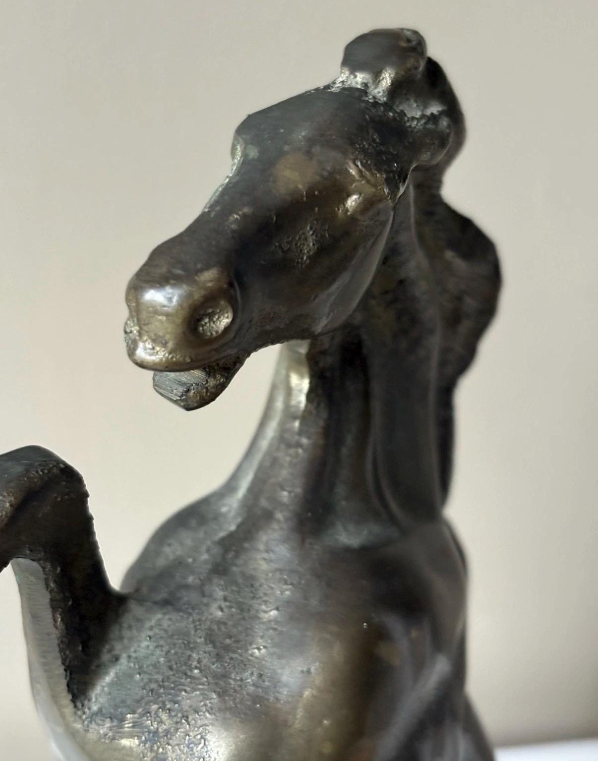 Vintage Solid Brass Rearing Horse | Equestrian Decor | Heavy Brass Horse Sculpture | Country House Interior | Vintage Horse Figurine