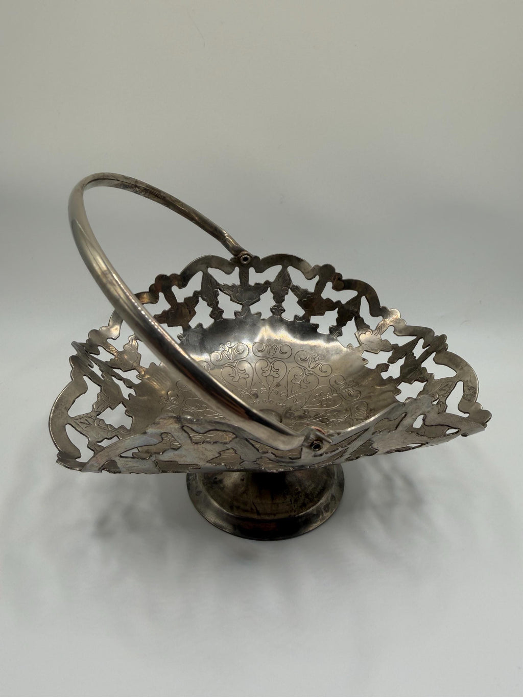 Antique Victorian Silver Plate Pierced Bowl | Martin Hall & Co Sheffield | EPGS Bonbon Dish | Gothic Fruit Bowl | English Antique Centrepiec