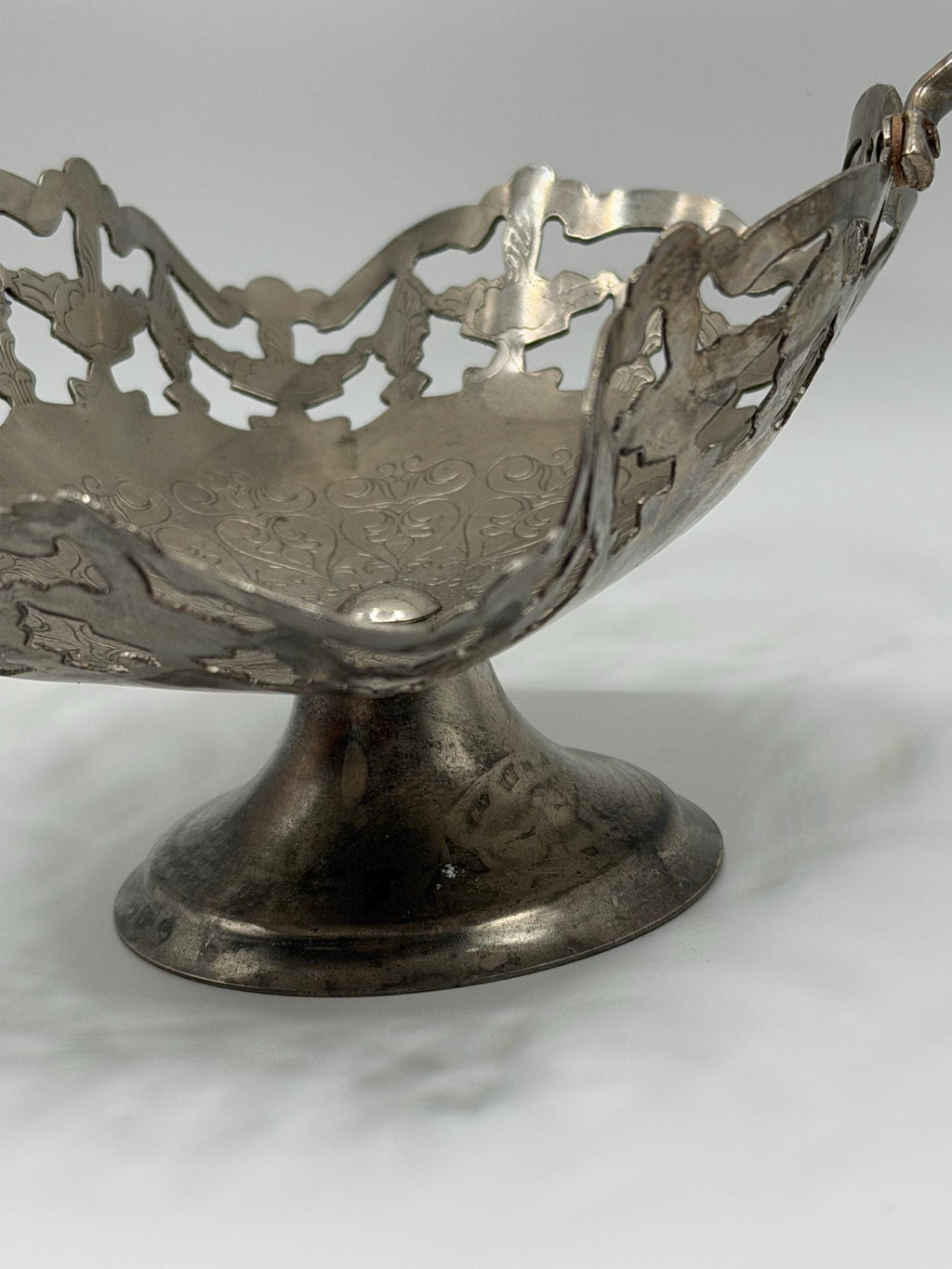 Antique Victorian Silver Plate Pierced Bowl | Martin Hall & Co Sheffield | EPGS Bonbon Dish | Gothic Fruit Bowl | English Antique Centrepiec