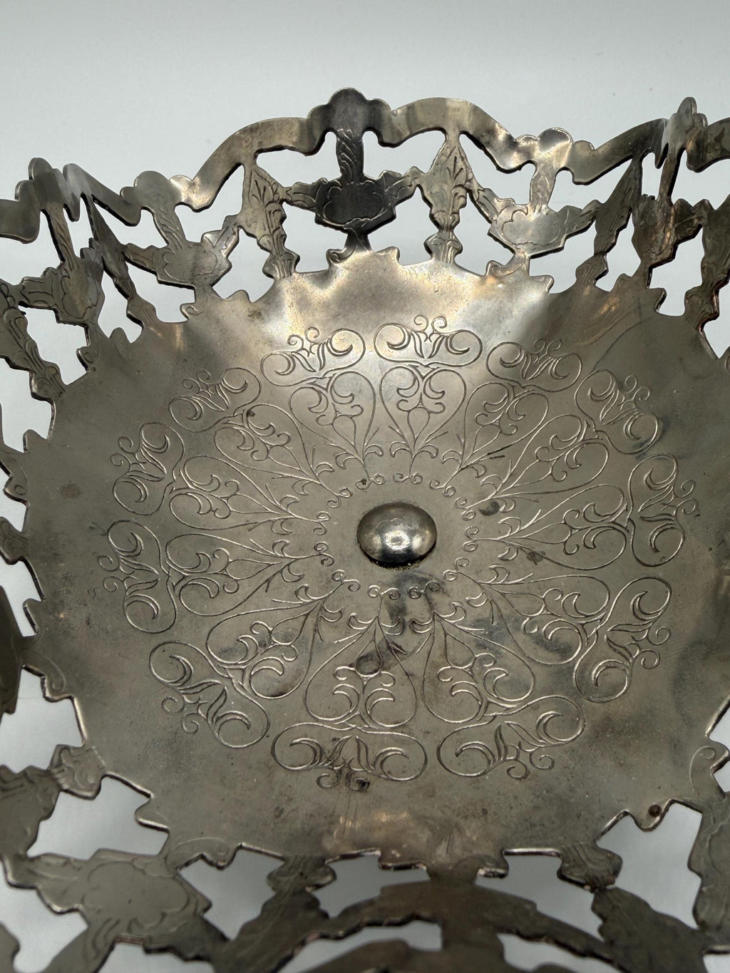 Antique Victorian Silver Plate Pierced Bowl | Martin Hall & Co Sheffield | EPGS Bonbon Dish | Gothic Fruit Bowl | English Antique Centrepiec