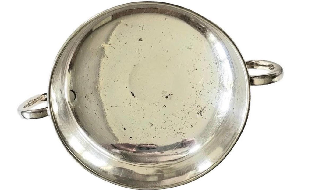 English Silver Plated Bon Bon Dish / Pedestal Bowl with Twin Handles | EPNS | Vintage English Silver Plate