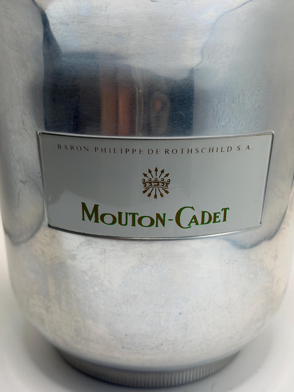Vintage French Mouton Cadet Champagne Bucket | Argit France Wine Cooler | Baron Philippe de Rothschild | Vintage Aluminium Ice Bucket | Fren