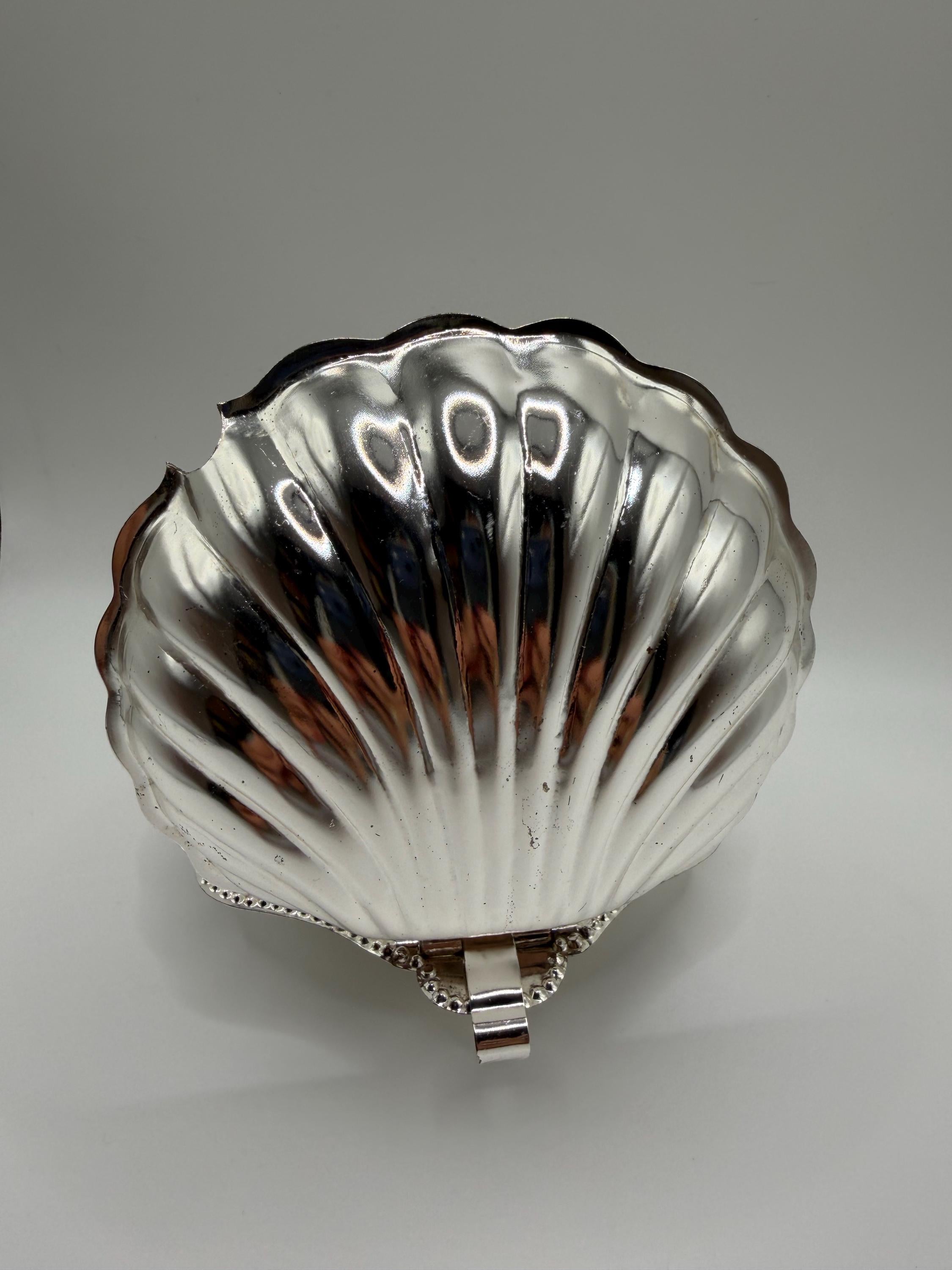 Vintage Queen Anne Clam Shell Butter Dish with Original Glass Insert & Original Box